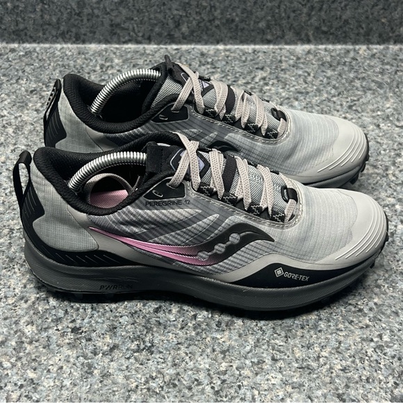 Saucony Peregrine 12 GTX Alloy/Quartz Gray Trail Running Shoes | Women’s 7.5 - Picture 1 of 7